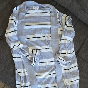 Market & Spruce Grey and White Knit Top